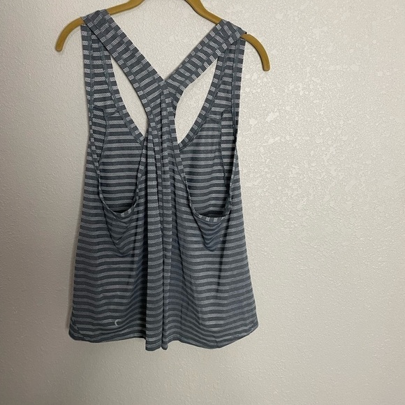 Zyia Stripe Strappy Athletic Tank - Picture 3 of 5
